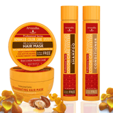 Arvazallia Advanced Color Care System with Argan Oil and Macadamia Oil - Shampoo, Conditioner, and Mask Set for Color-treated Hair